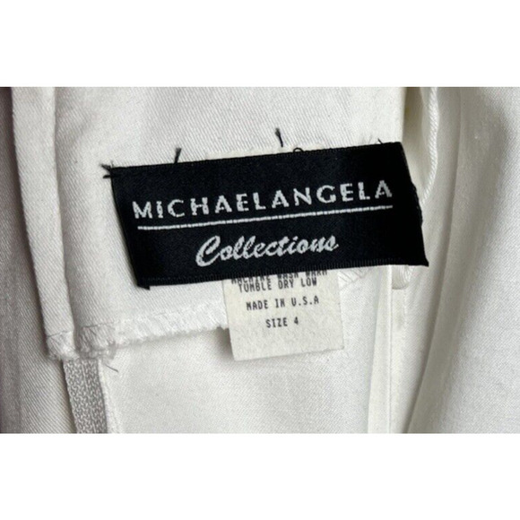 Vintage 1990s Michael Angela Collections White Maxi Dress Size 4 - Picture 6 of 8